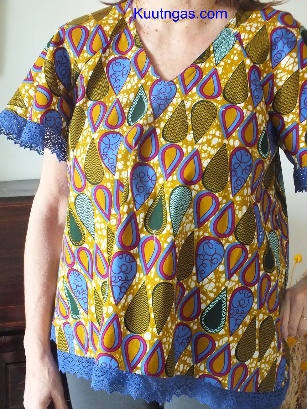 Miniatura: Blusa de algodão africano