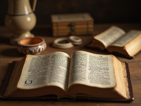 ancient biblical manuscripts and historical artifacts.png