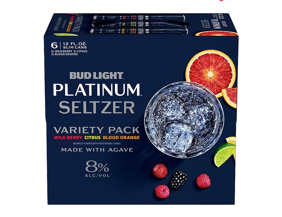 Bud Light Platinum Seltzer Variety Pack, Hard Seltzer, Gluten Free, 6 Pack, 12 F