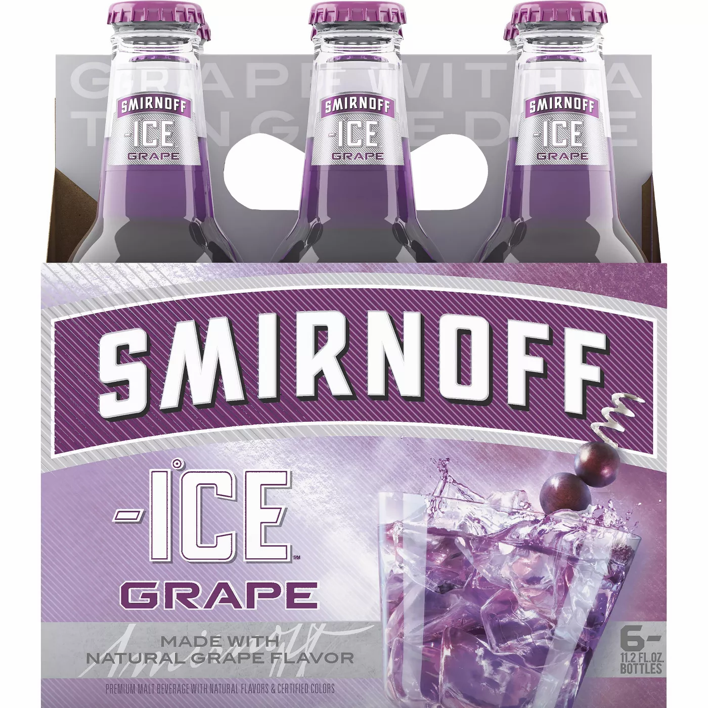 Smirnoff Ice Grape - 6pk/11.2 fl oz Bottles