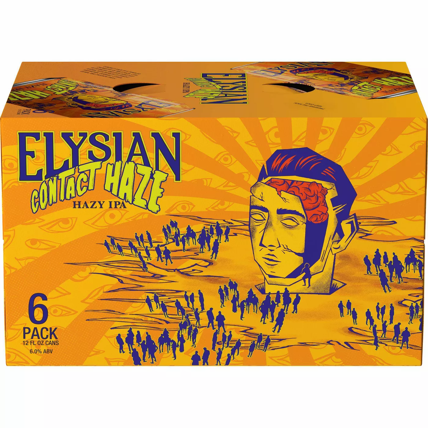 Elysian Contact Haze Hazy IPA Craft Beer, 6 Pack Beer, 12 FL OZ Cans, 6% ABV