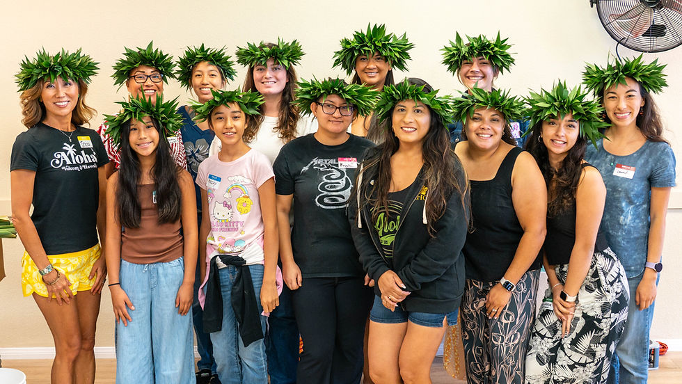 Participants with their leis