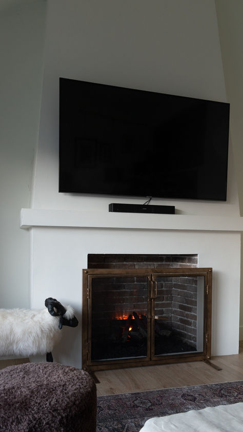 DIY Plaster Fireplace