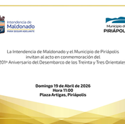 Acto conmemorativo con motivo del 201° Aniversario del Desembarco de los Treinta y Tres Orientales
