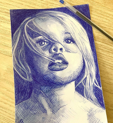 portrait-personnalise-stylo-bic-bebe