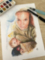 cadeau naissance aquarelle