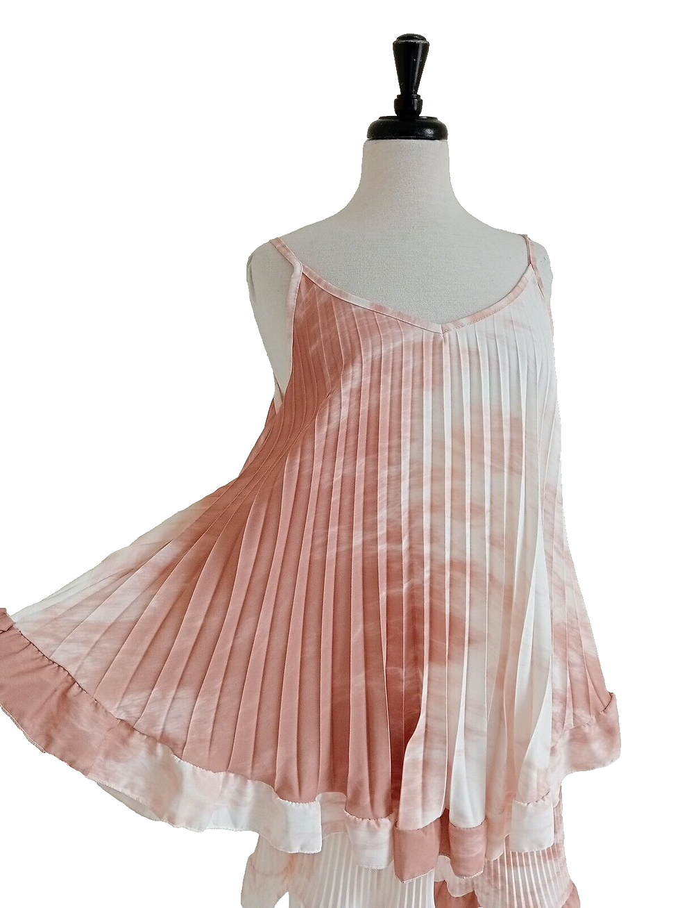 Ladies Pleated Frilly Peplum Tye Dye Womens 2 Piece Top Shorts Cord Set FIONA