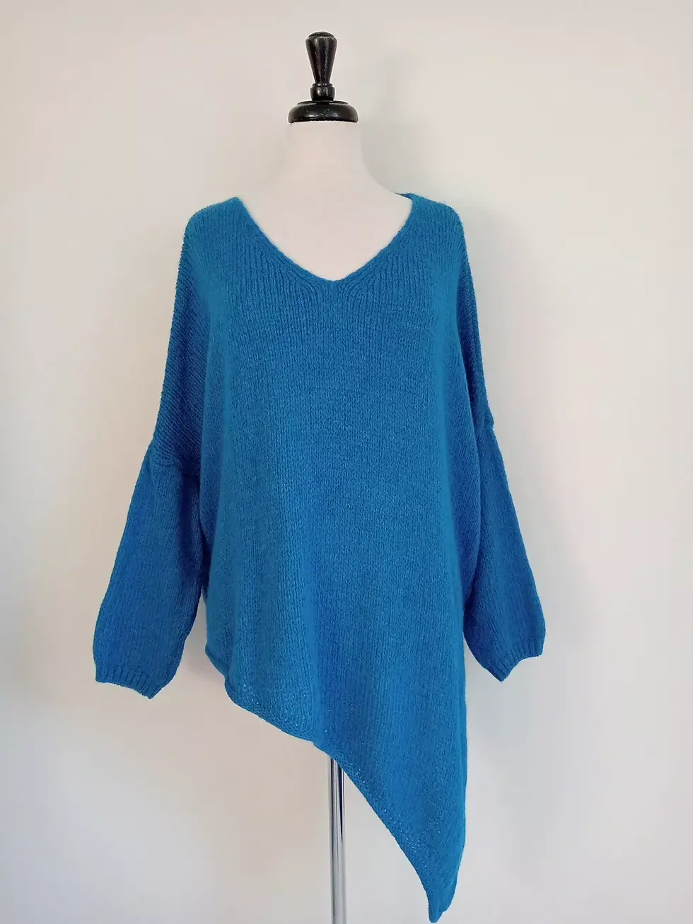 Thumbnail: Asymmetric V-Neck Knitted Jumper