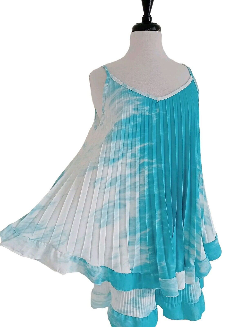 Ladies Pleated Frilly Peplum Tye Dye Womens 2 Piece Top Shorts Cord Set FIONA