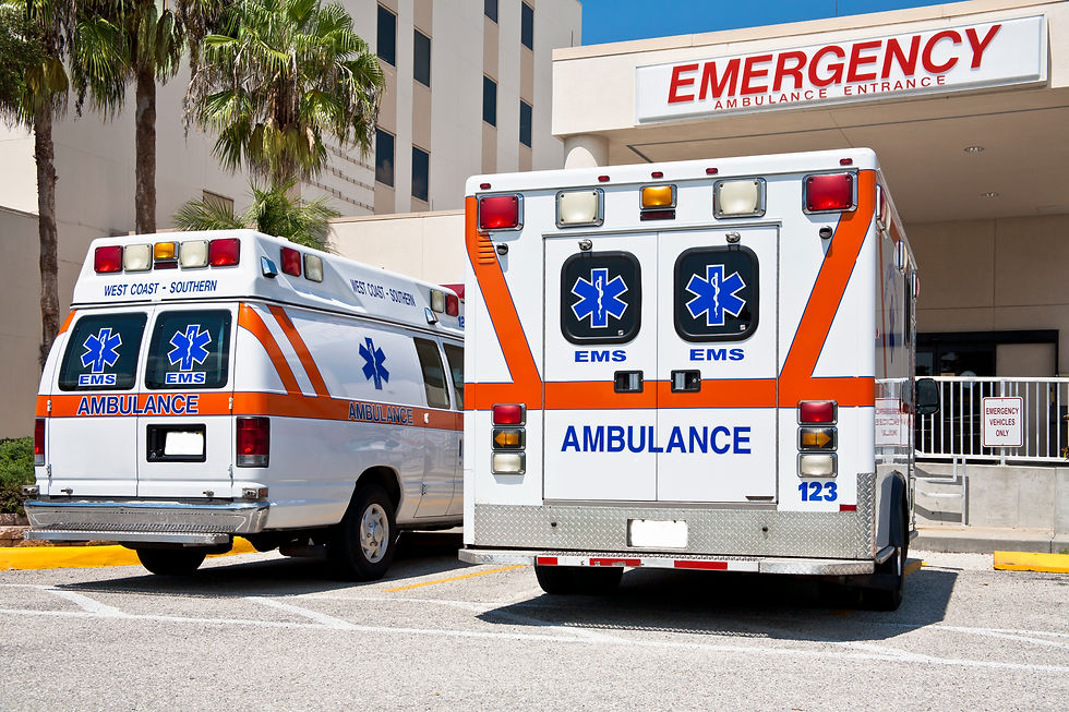 Emergency Ambulances Parked