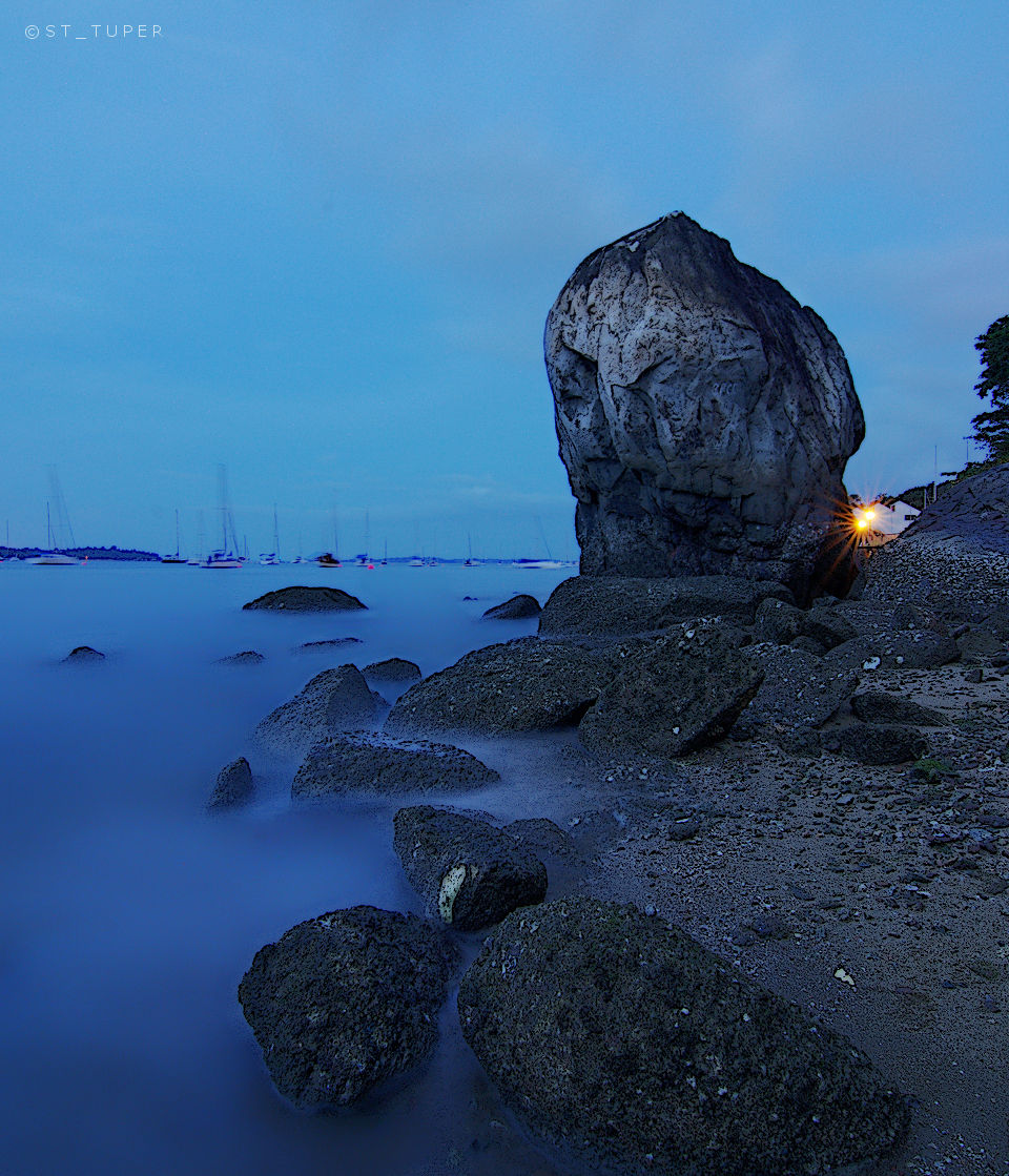 Boulder in Changi Beach