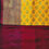 Thumbnail: Red blousepiece of yellow pleated katan benarasi silk saree