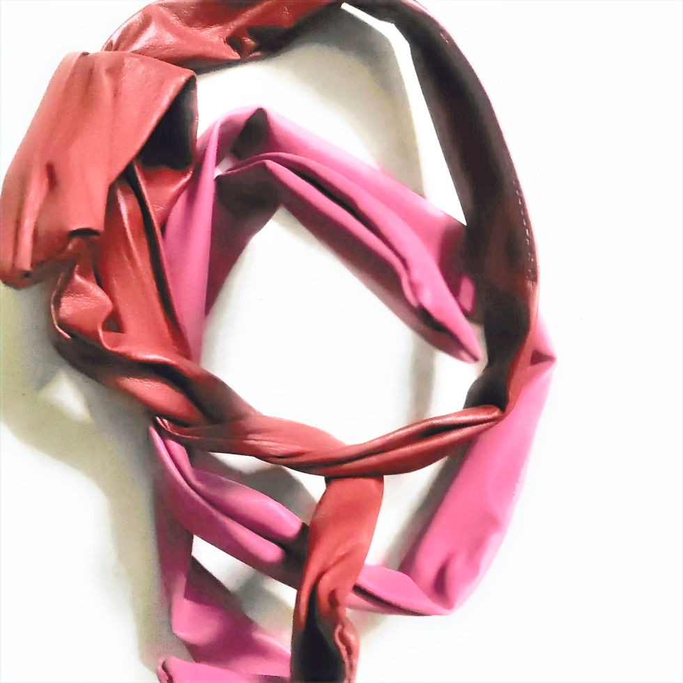 WIRED TWIST AND TURN LEATHER HEAD BAND PINK AND RED _edited