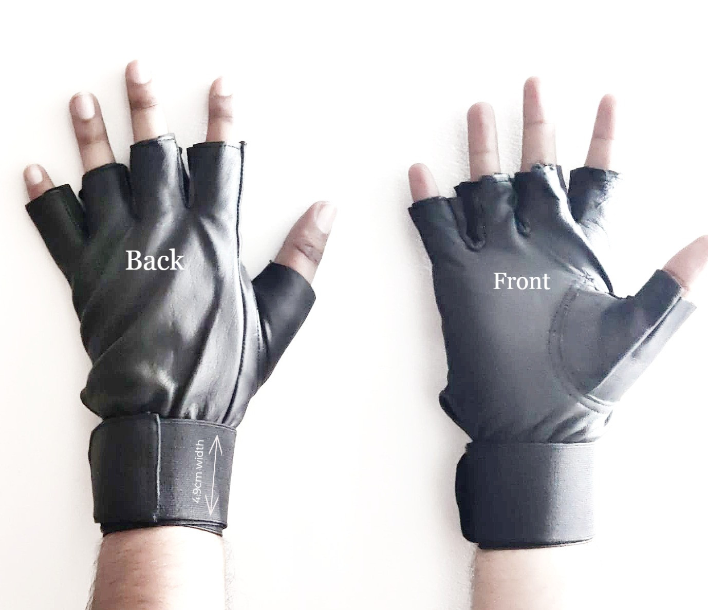 Fingerless Sports Leather Gloves for Men and Women in India