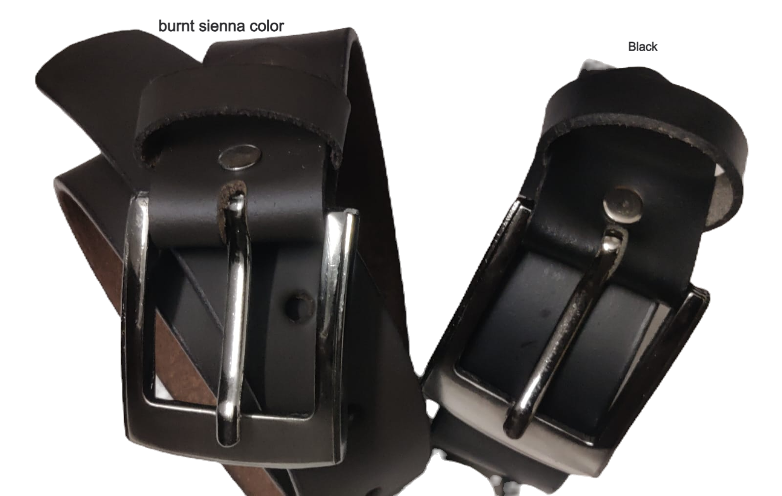 Genuine leather belt for men with buckle