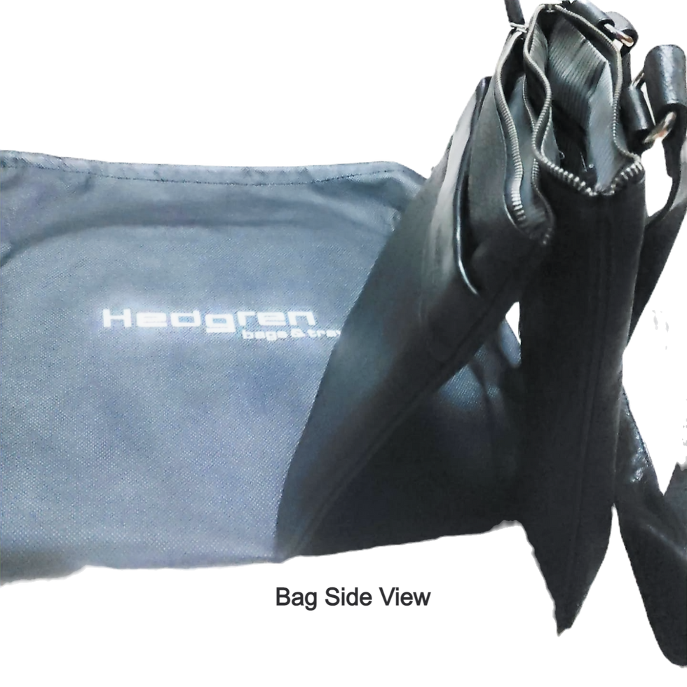Thumbnail: Sling bag in black for your tablet and local travel BY HEDGREN CROSSBODYBAG