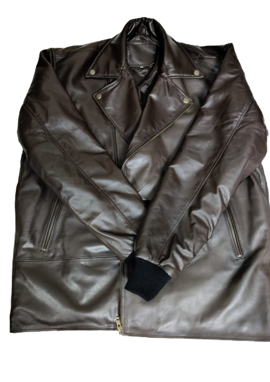 Thumbnail: black leather jacket xxl