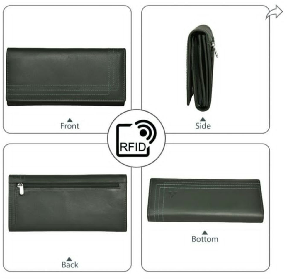 Thumbnail: purse or clutch to carry mobile currency for ladies in leather