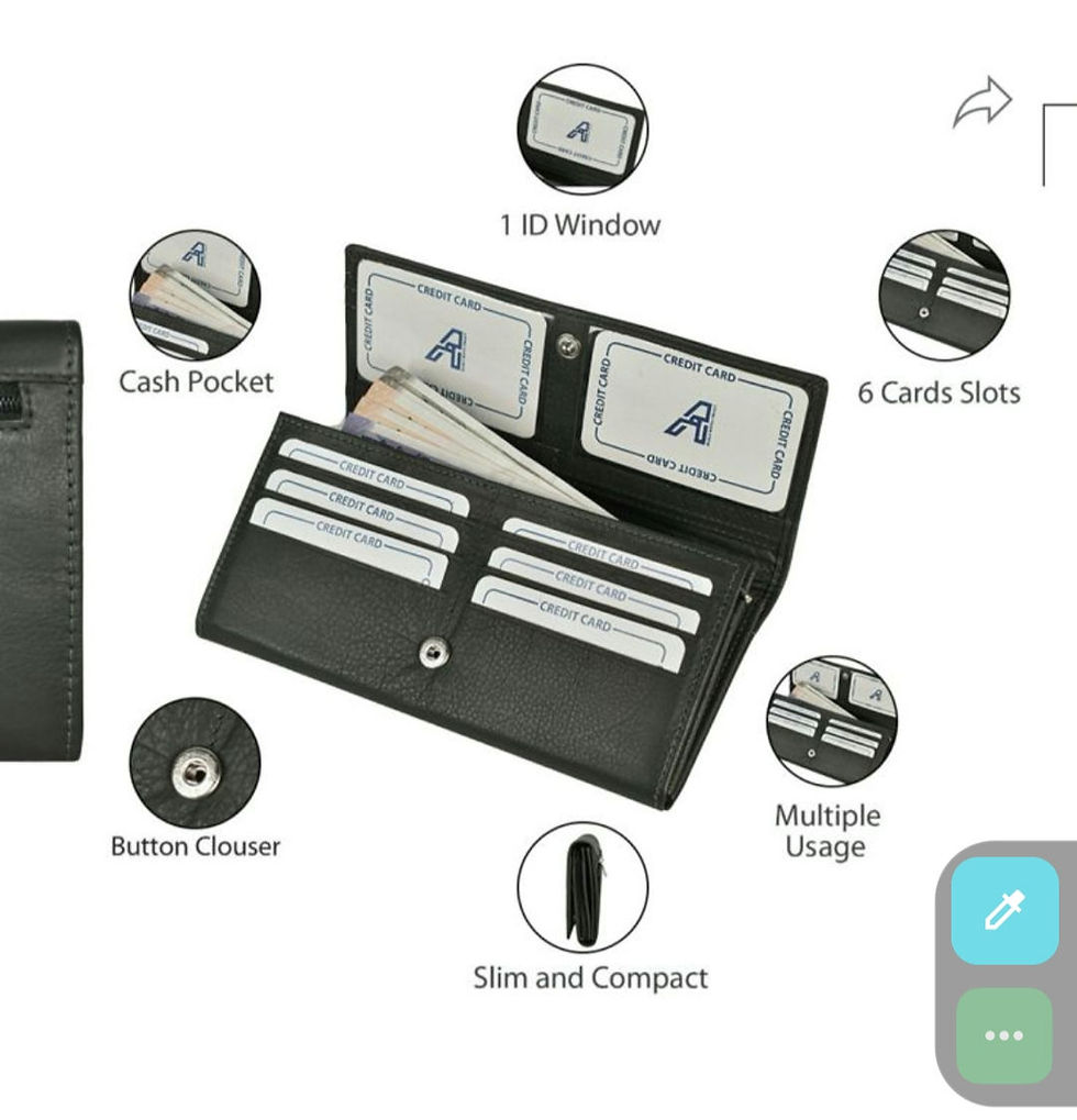 Thumbnail: purse or clutch to carry mobile currency for ladies in leather