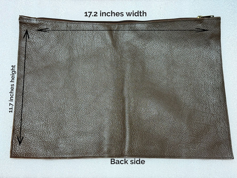 الصورة المصغرة: back side of leather cushion cover with size