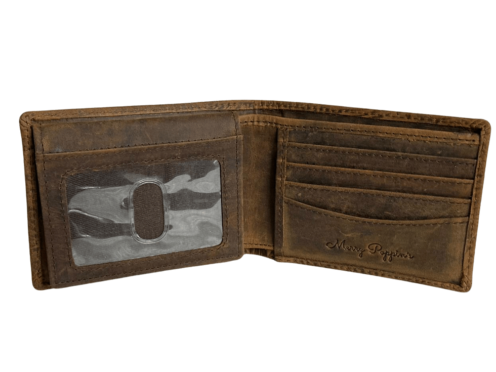 Thumbnail: leather hunter floral 3d print men wallet