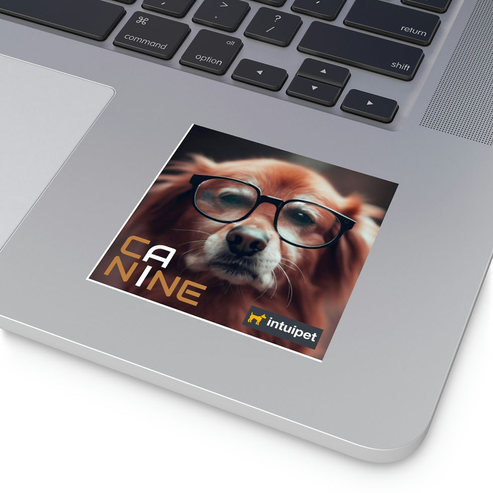 Thumbnail: Stickers = Smart Dog Canine AI Stickers - 3.5 x 3.5" square