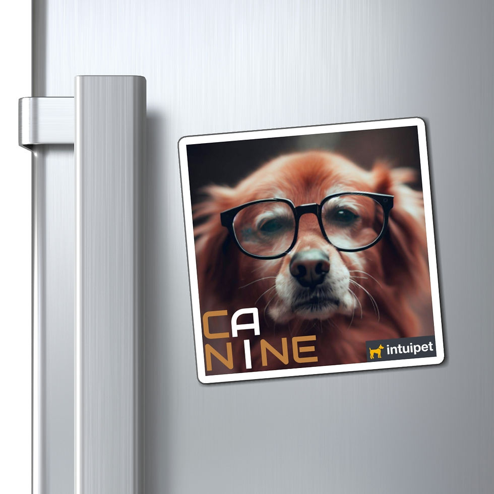 Thumbnail: Refrigerator Magnet - Smart Dog Canine AI - 4 x 4" square