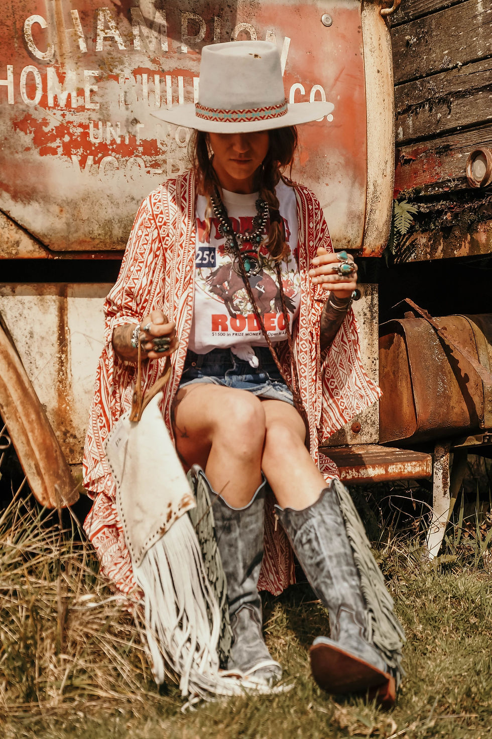 Thumbnail: Wyoming Rodeo Tee   White  10-100-1095-102