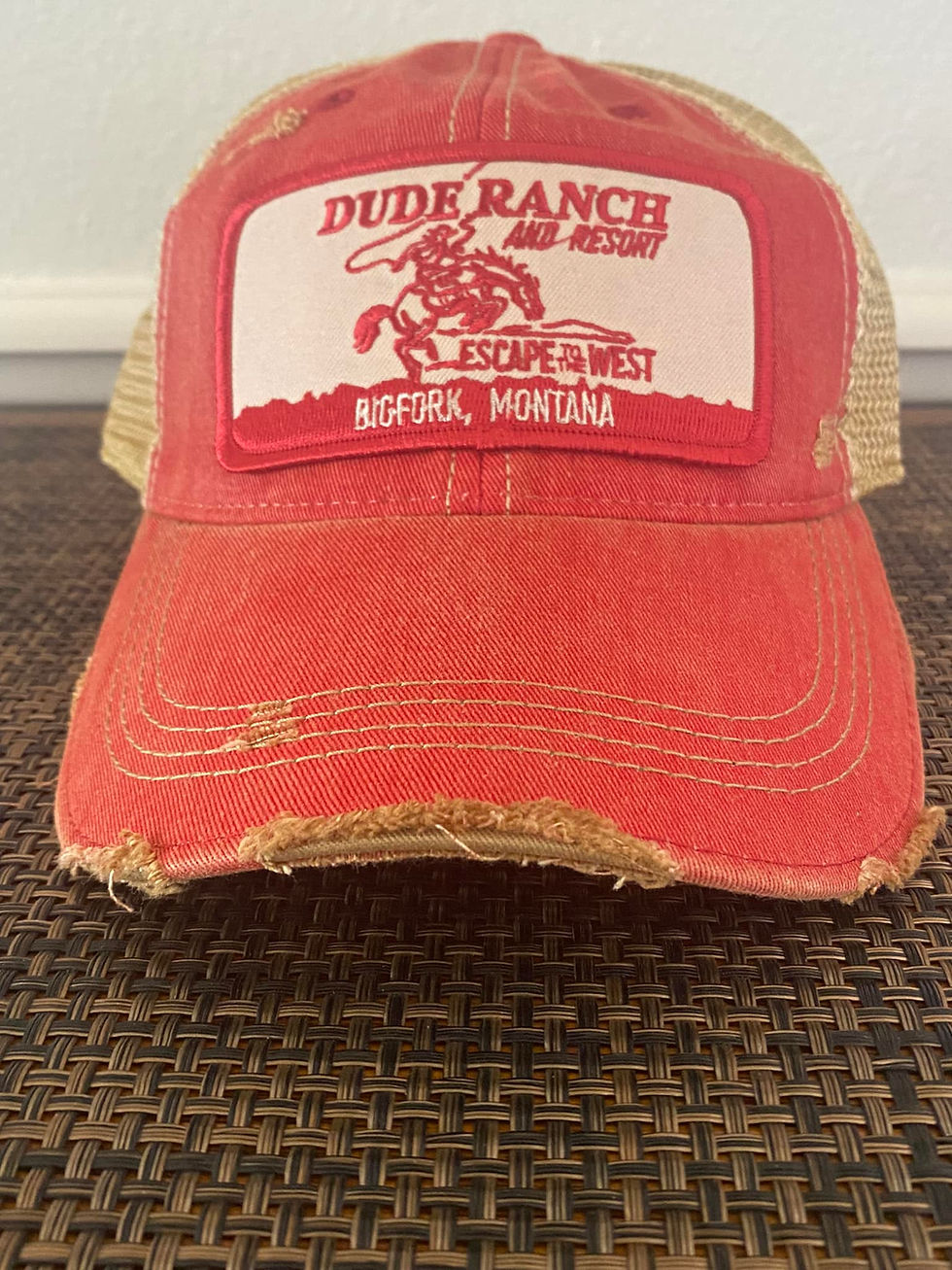 Thumbnail: Dude Ranch Resort, Big Fork, Montana Cap Distressed Four Colors
