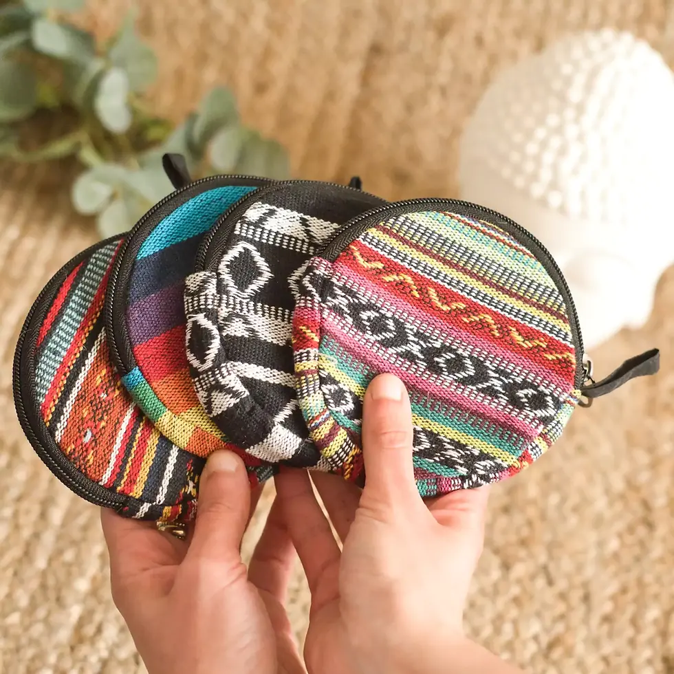 Small coin purse, secure storage.