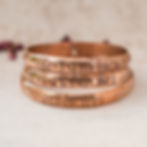 OM Namah Shivaya Copper Bracelet  Close-up view