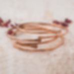 Stacking Copper Thin Bracelet Close-up view