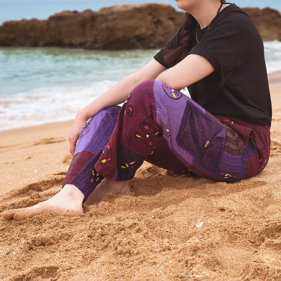 Thumbnail: Patchwork trousers, perfect for casual comfort.