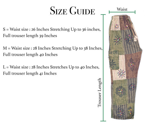Ezhippie Handgemaakte hippie patchwork broek voor mannen, 100% katoen zomer festival Boheemse kleding, Meerkleurig, XXL Ezhippie Handgemaakte hippie patchwork broek voor mannen, 100% katoen zomer festival Boheemse kleding, Meerkleurig, XXL