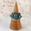 Thumbnail: Three Stones Turquoise Tibetan Ring Front View,