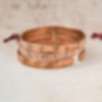 OM Namah Shivaya Copper Bracelet Close-up view