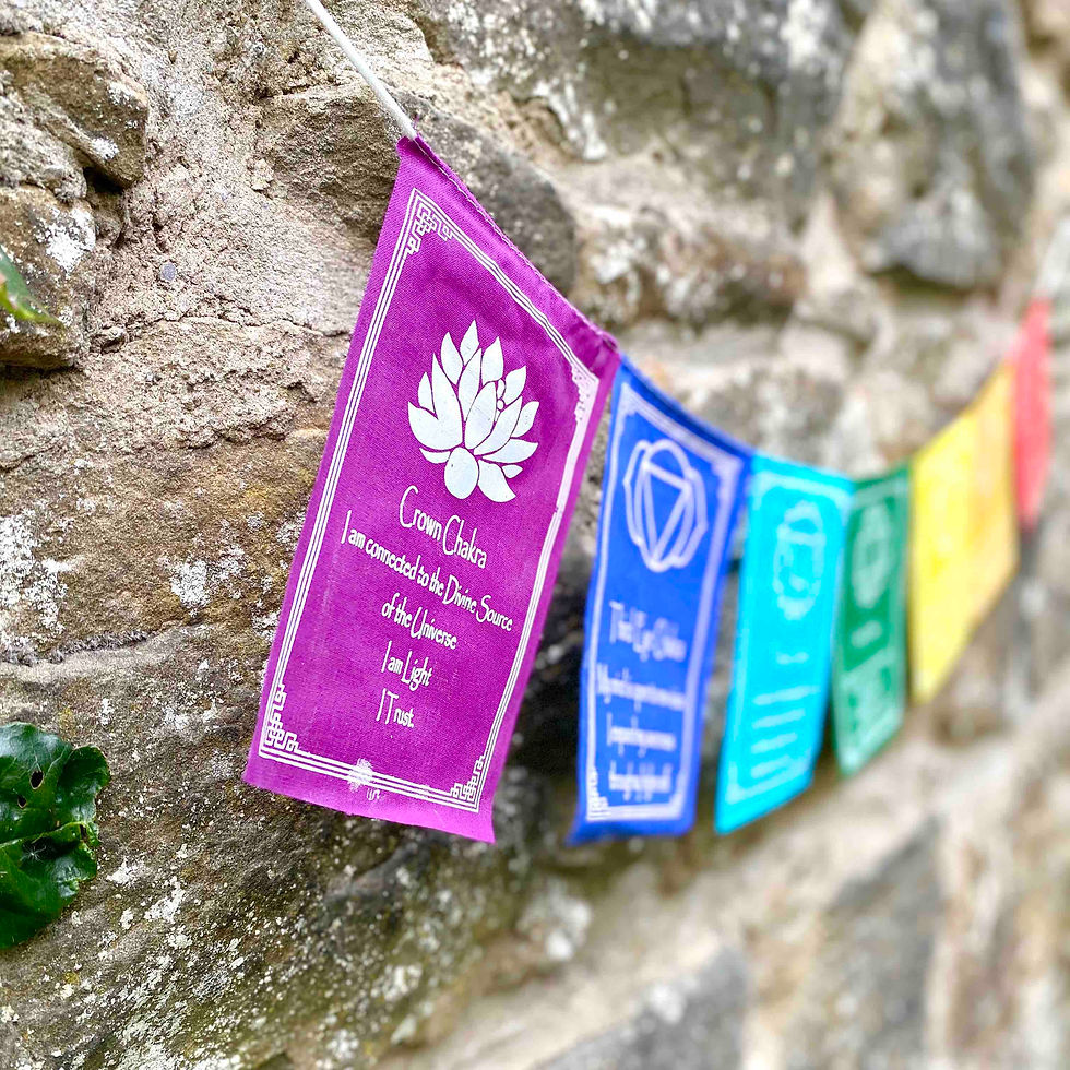Vibrant prayer flags, enhancing any space.