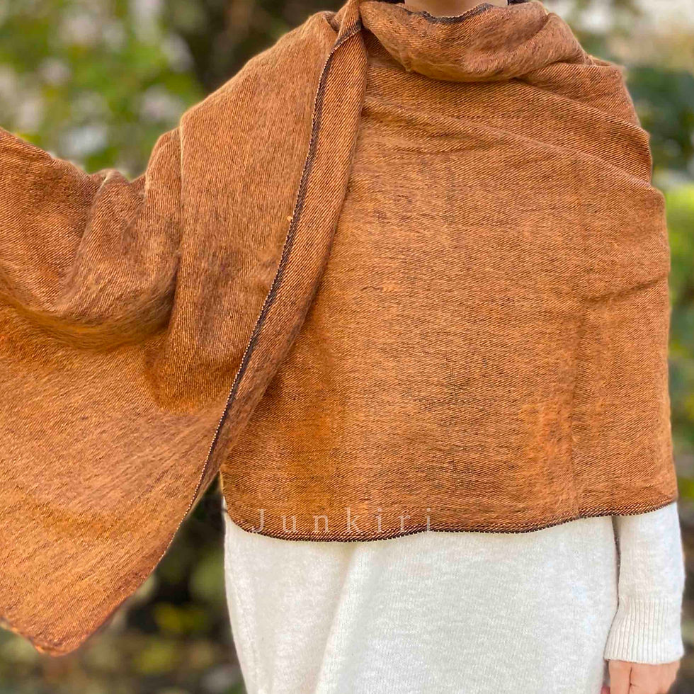 Thumbnail: Premium yak wool shawl in a rich hue.
