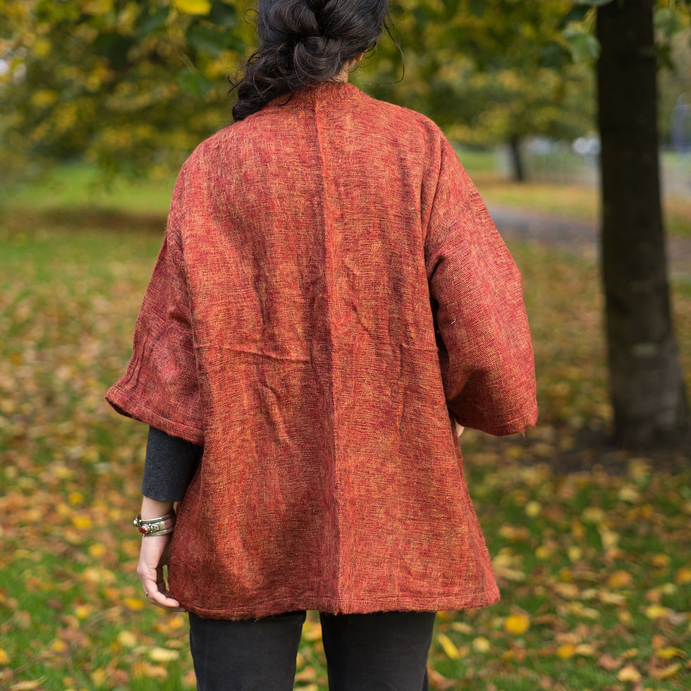 Thumbnail: Breathable yak kimono, all-season comfort.