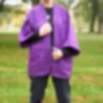 Soft yak wool kimono, elegantly draped.