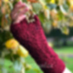 Hand-knit woolen gloves, artisan quality.