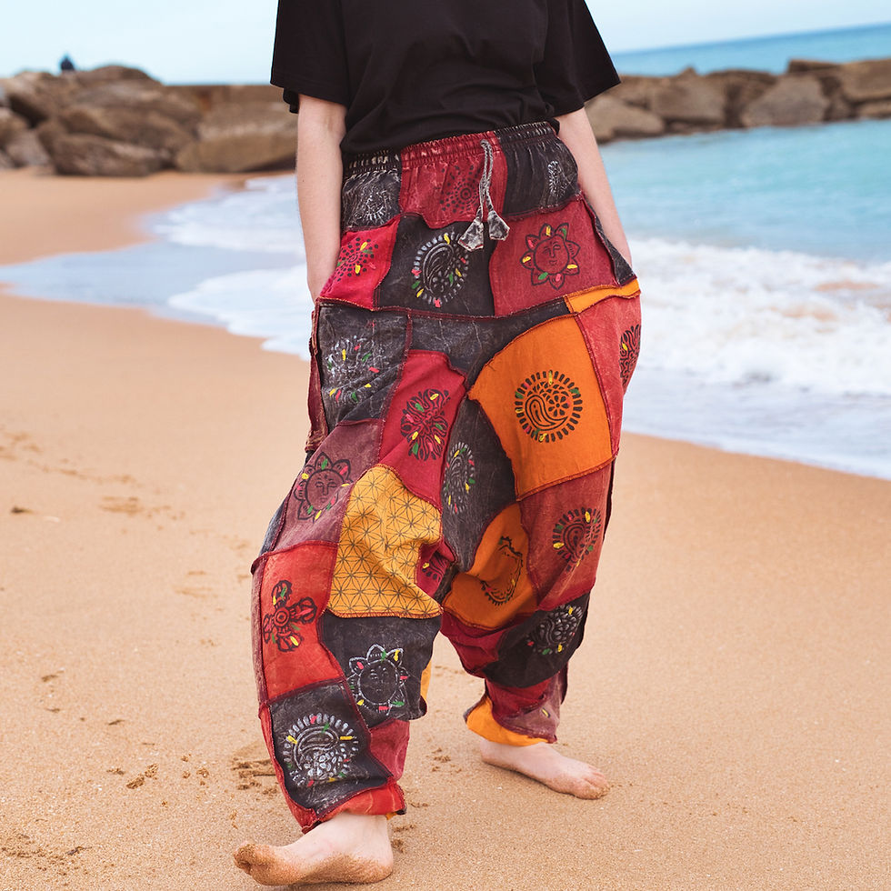 Thumbnail: Patchwork aladdin, perfect for casual comfort.