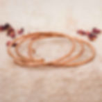 Stacking Copper Thin Bracelet Close-up view