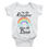 Thumbnail: White baby bodysuit with "I'm the Rainbow After the Storm" design.
