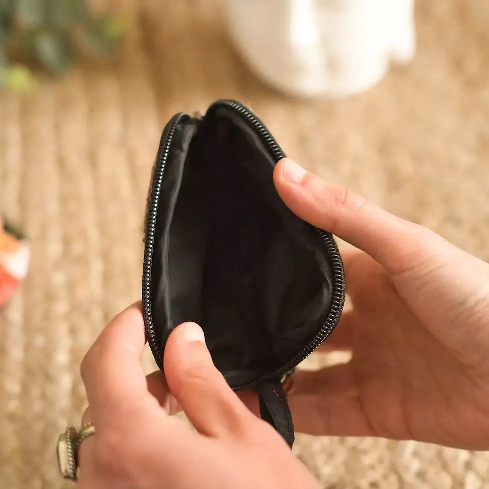 Thumbnail: Zip coin purse, secure closure.