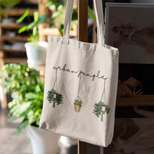 Picture of tote bag with plants.