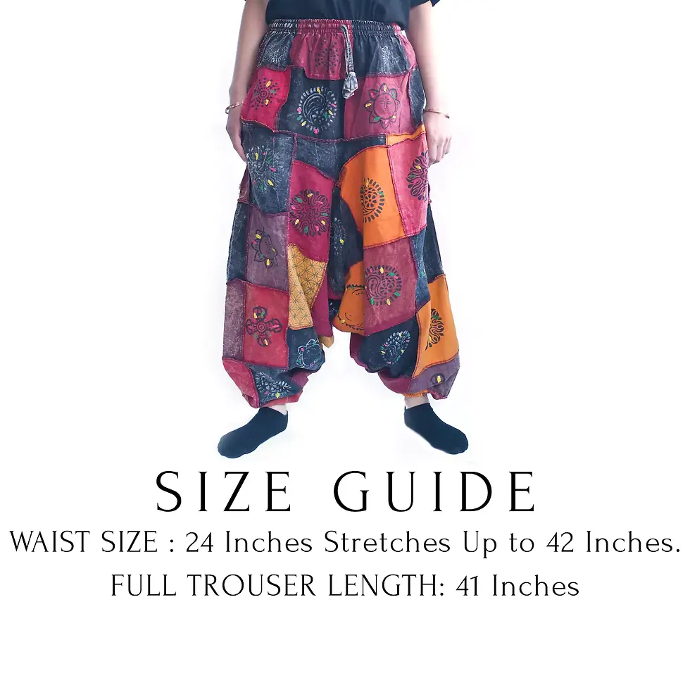 Thumbnail: Patchwork aladdin, size guide.