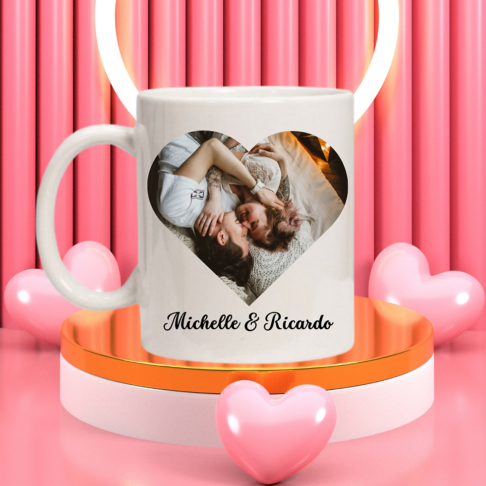 Thumbnail: Taza Foto Corazón y Nombres 11oz