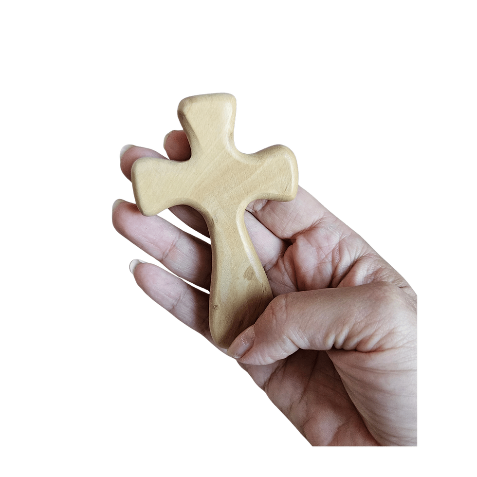 Miniature : Croix de réconfort en bois d'olivier 