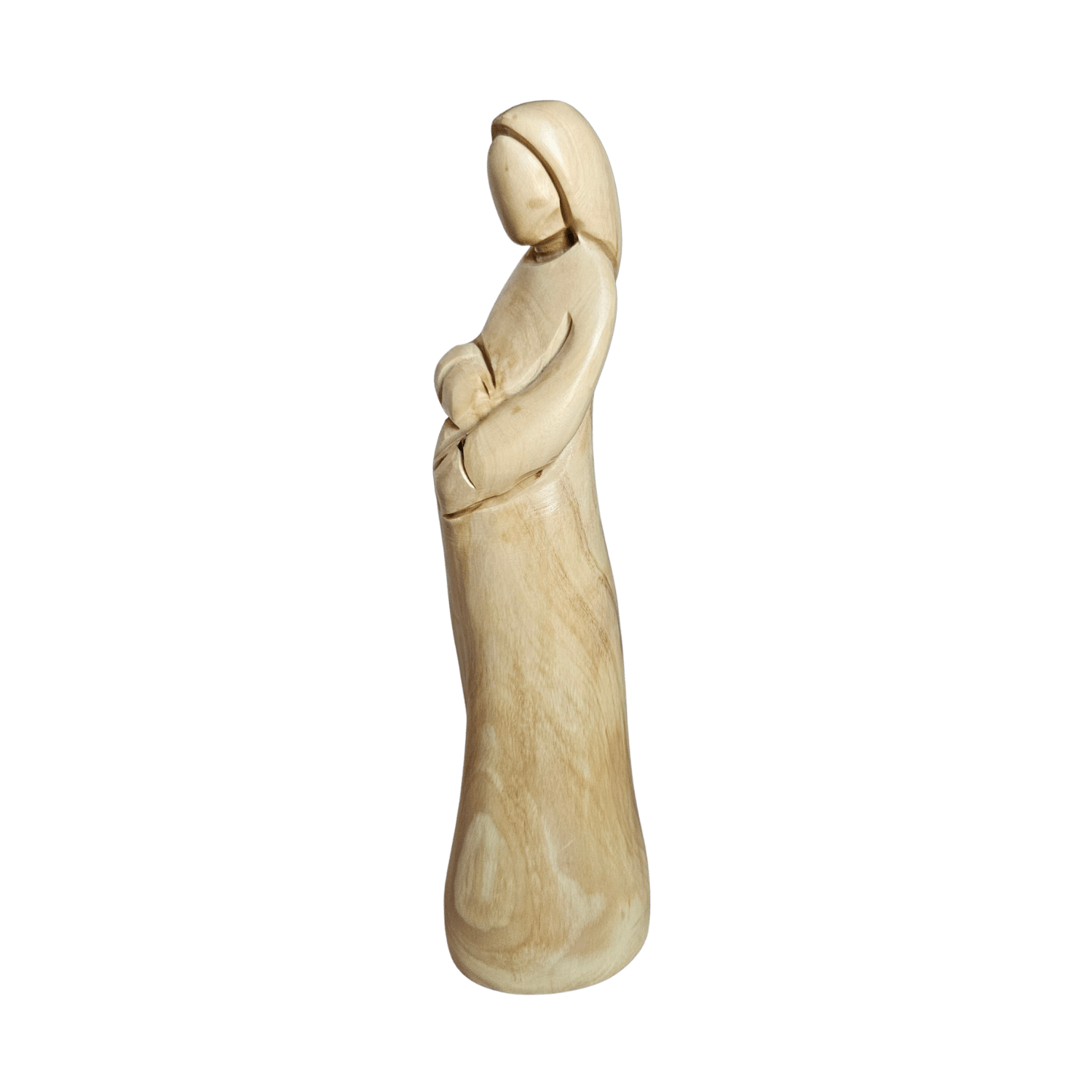 Vierge enceinte en bois d'olivier
